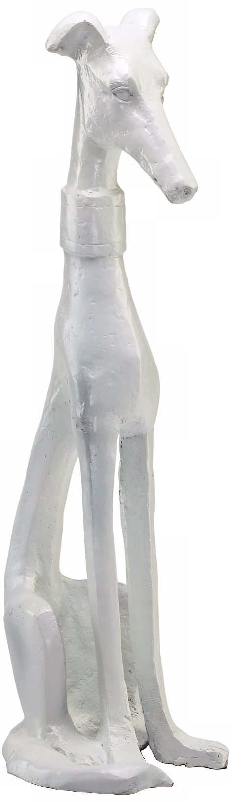 Gloss White Sitting Greyhound Statue