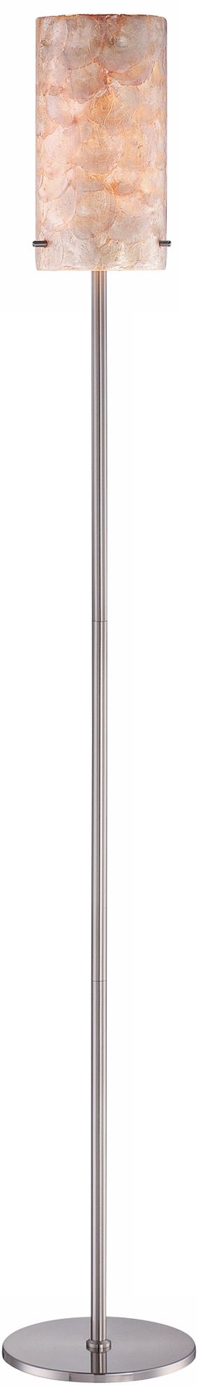 Shelley Shell Glass Shade Lite Source Floor Lamp