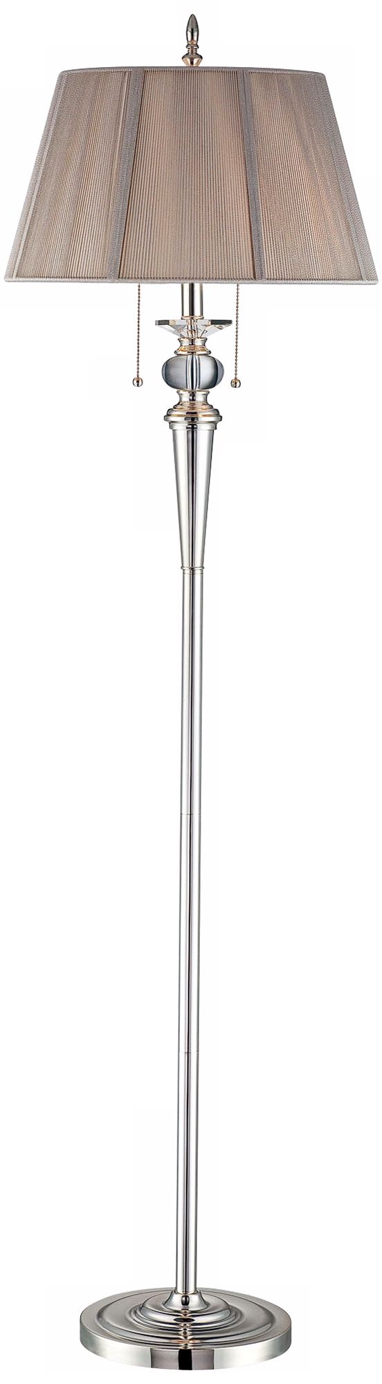 Genna Silver-Plated Lite Source Floor Lamp