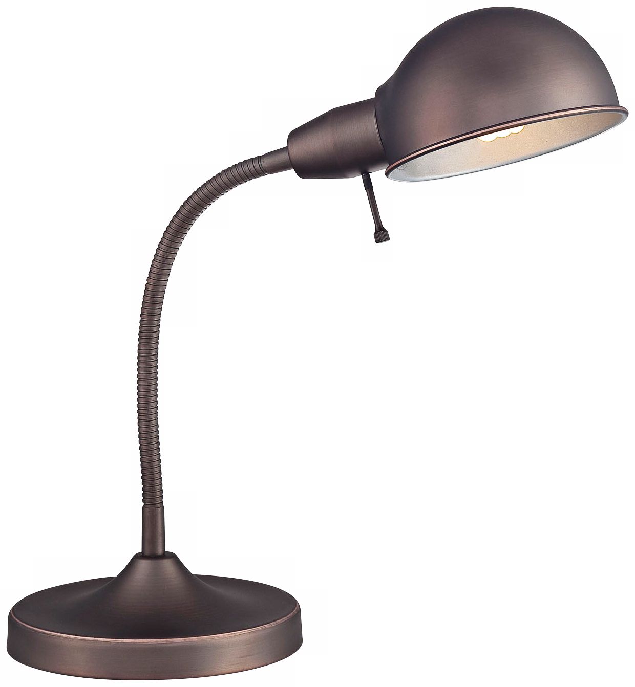 Lite Source Knight Copper Gooseneck Desk Lamp