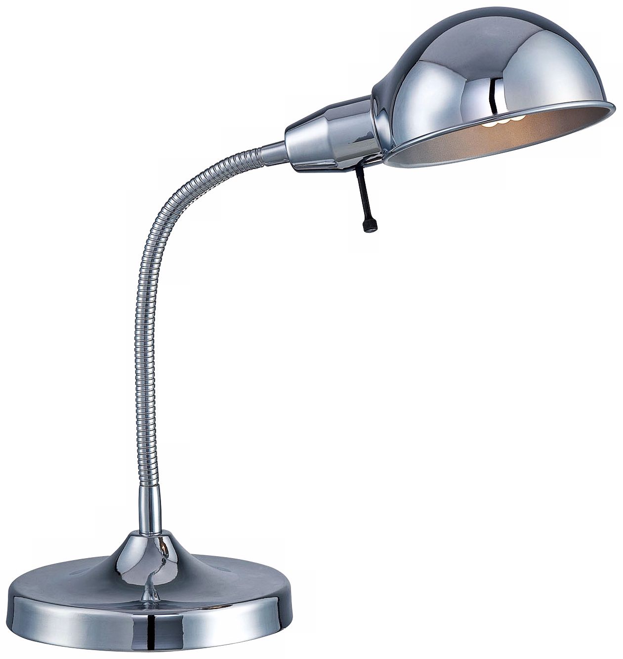 Lite Source Knight Chrome Gooseneck Desk Lamp