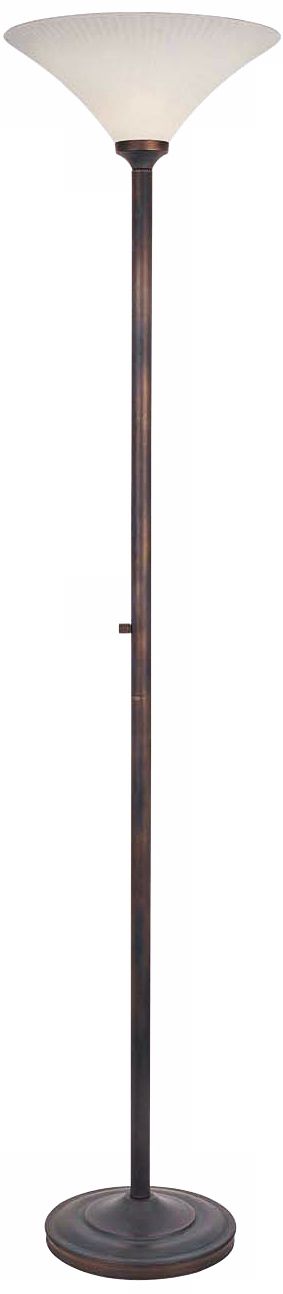 Lite Source Torrance Aged Bronze Torchiere Floor Lamp