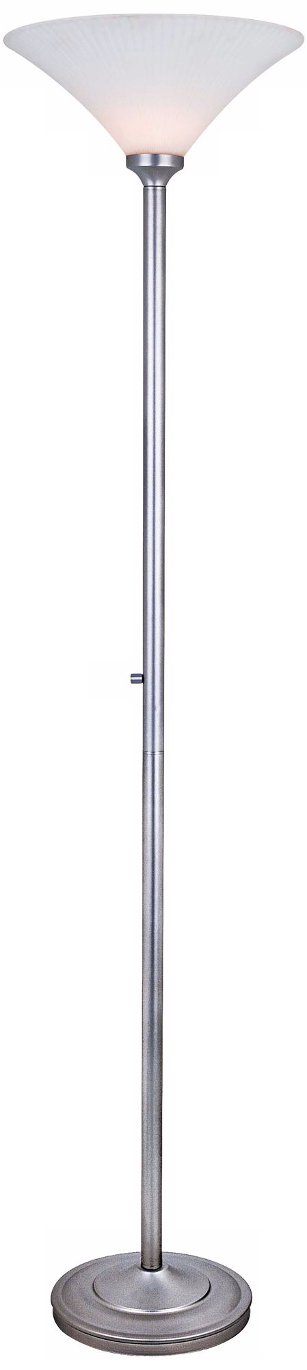 Lite Source Torrance Polished Steel Torchiere Floor Lamp