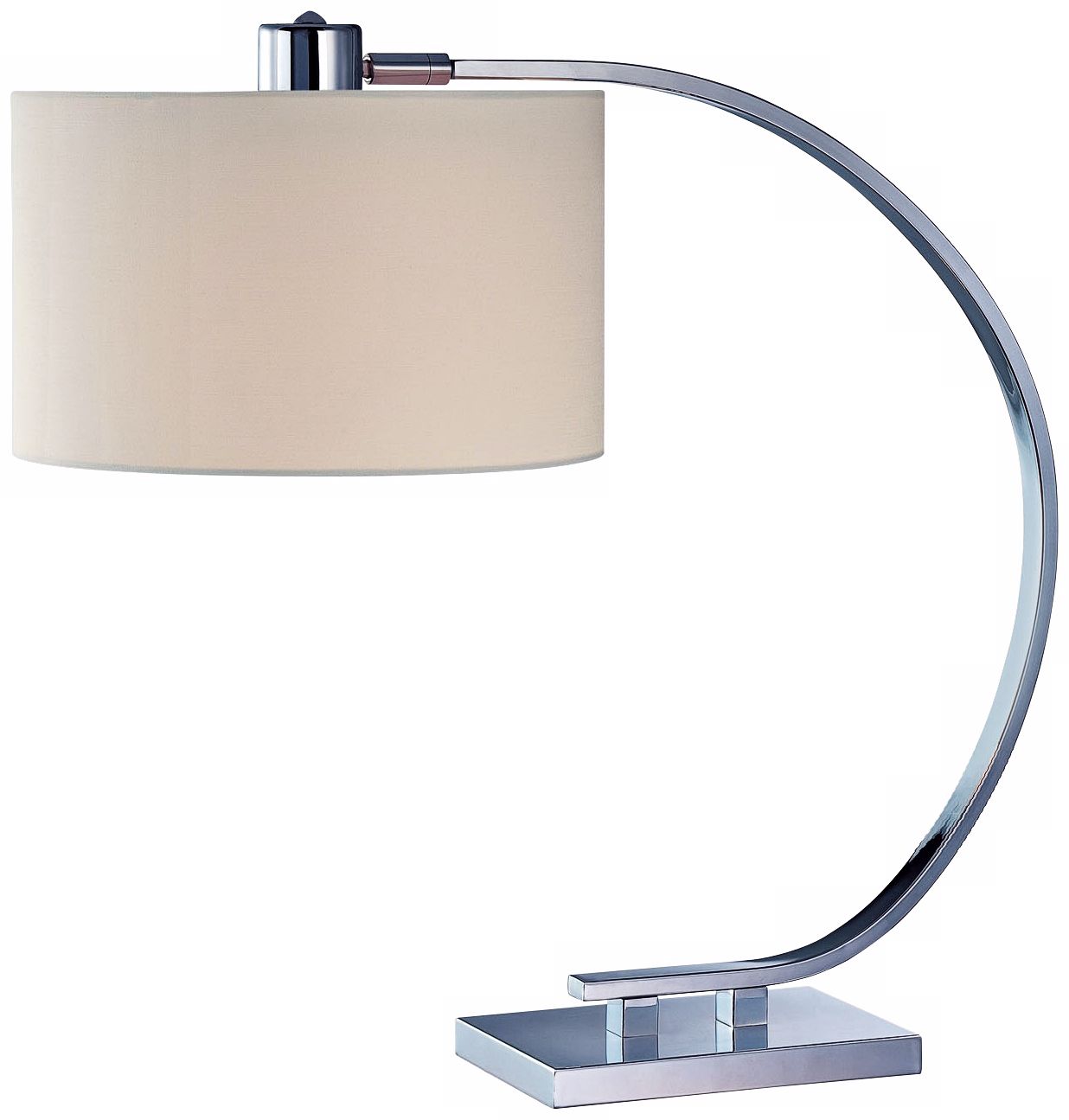 Axis Chrome with White Shade Lite Source Desk Lamp