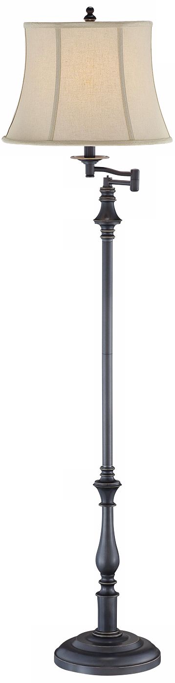 Lite Source Laurence Dark Bronze Swing Arm Floor Lamp