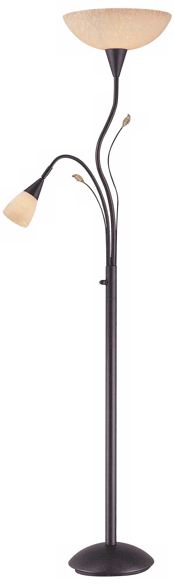 Lite Source Nevio Torchiere Floor Lamp with Reading Light