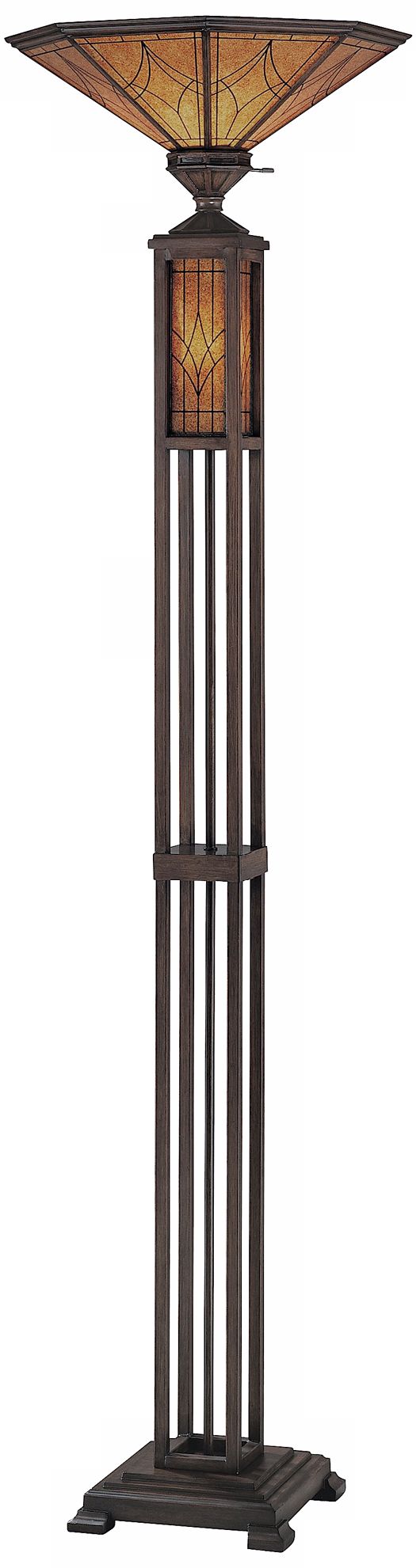 Lite Source Odessa Bronze Night Light Torchiere Floor Lamp