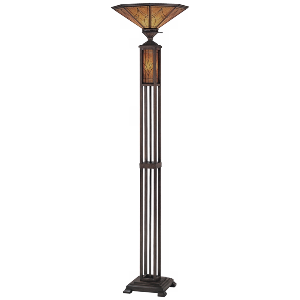 Lite Source Odessa Bronze Night Light Torchiere Floor Lamp   #V1243