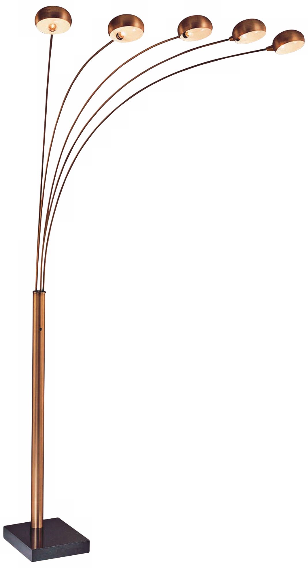 Lite Source Multi-Lite 5-Arm Copper Bronze Arc Floor Lamp