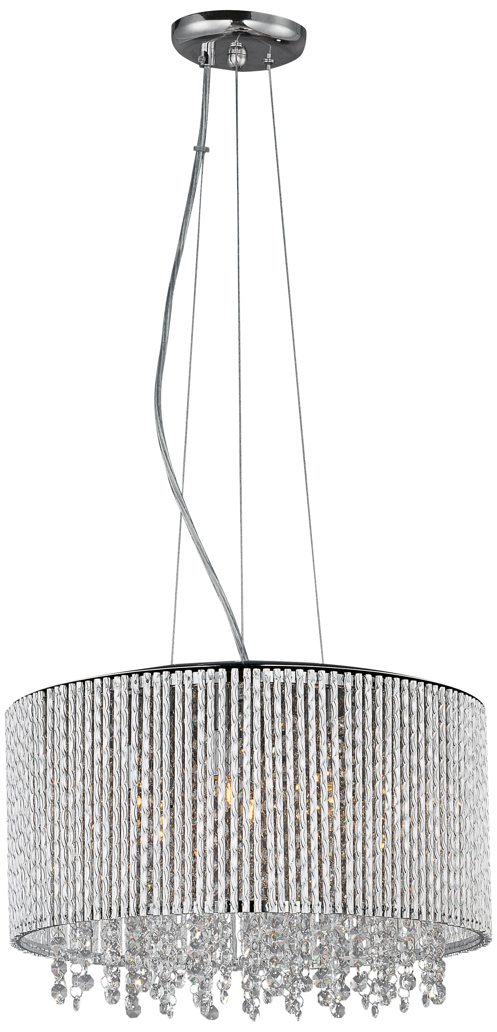 ET2 Spiral 16 3/4" Wide 7-Light Chrome Pendant Light