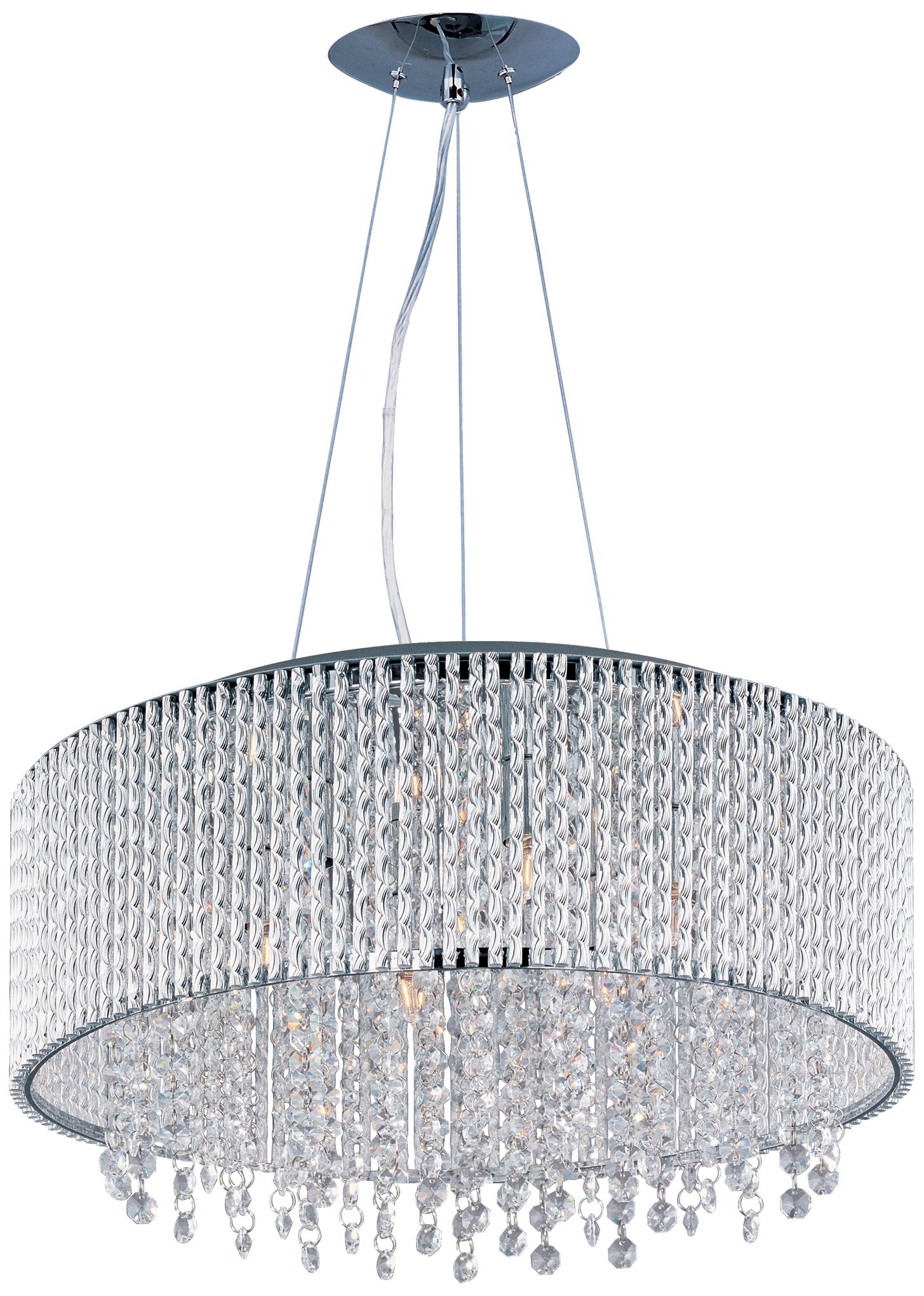 ET2 Spiral 22 1/2" Wide 10-Light Chrome Pendant Light