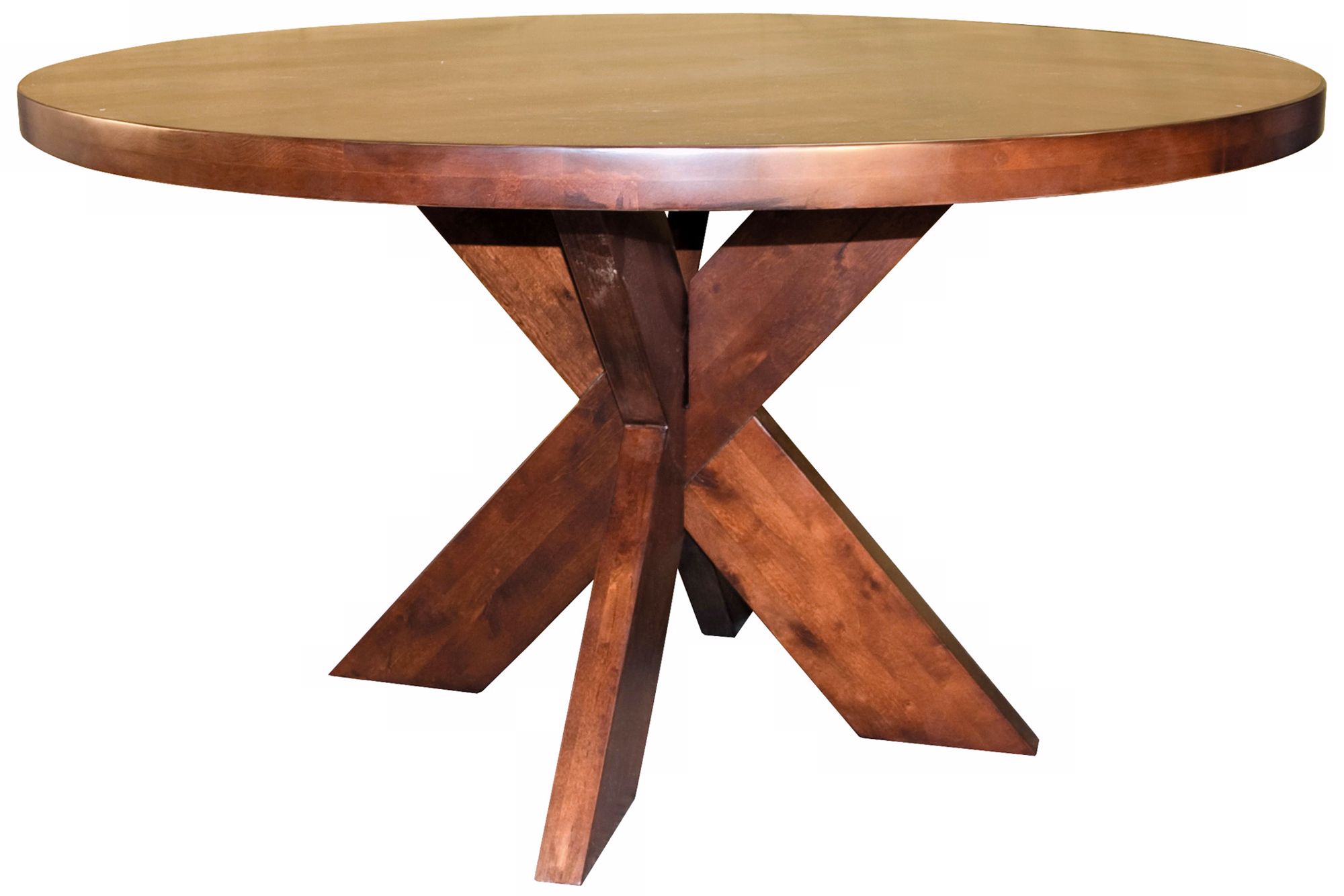Bentley Cherry and Espresso 54" Wide Round Dining Table