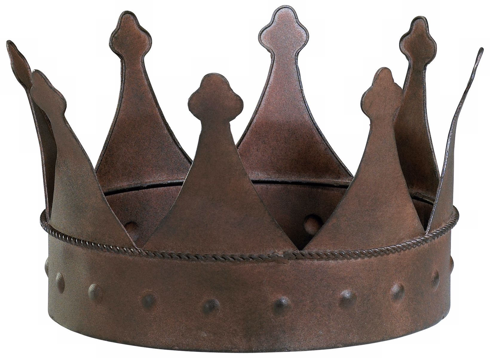 Aged Rust Iron Jester Crown