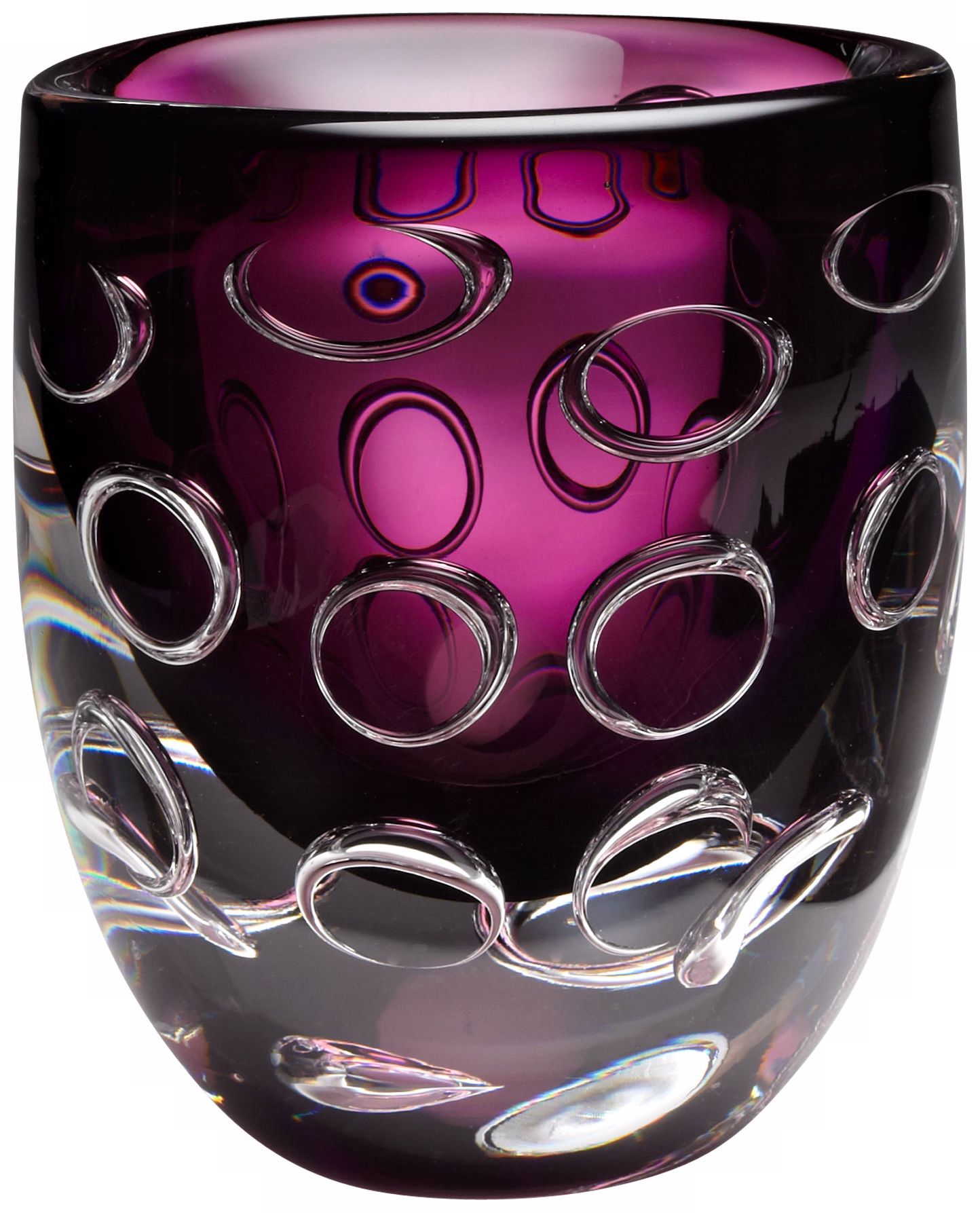 Large Bristol Purple Glass Vase