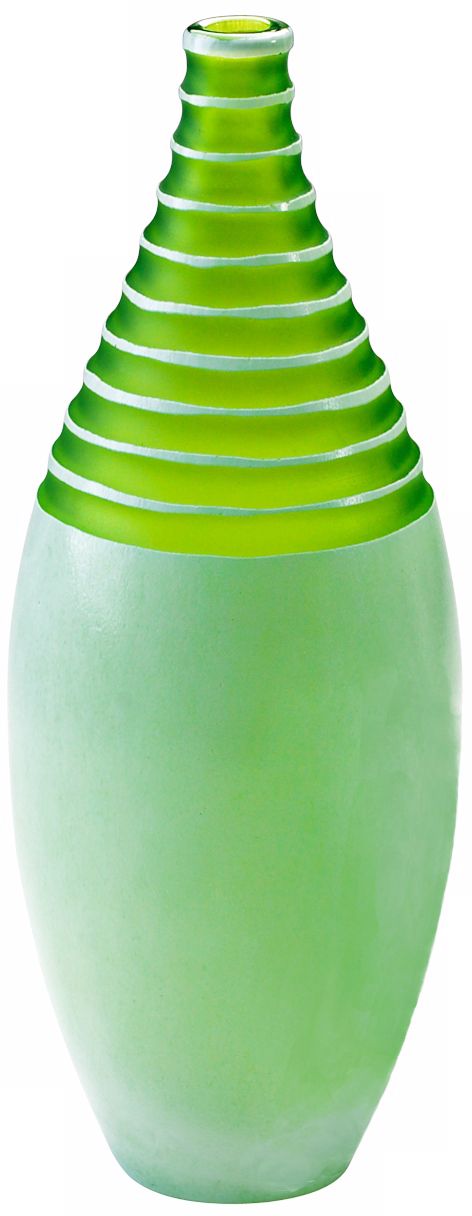 Stately Multi Textured Green Meadow Large Vase