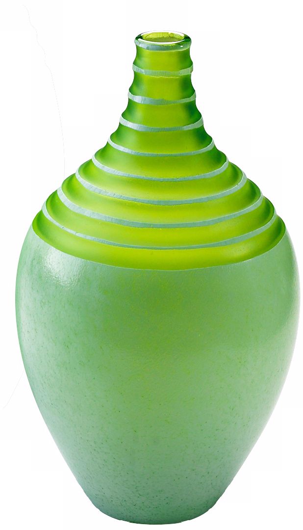 Impressive Multi Textured Green Meadow Medium Vase