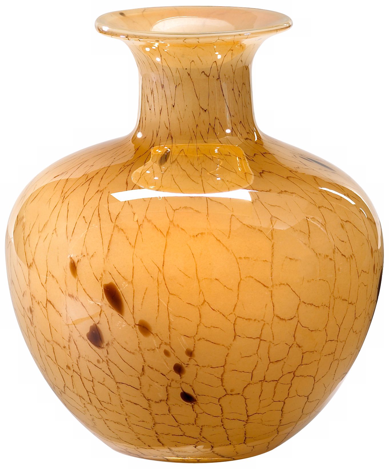 Spider Small Iridescent Golden Glass Vase
