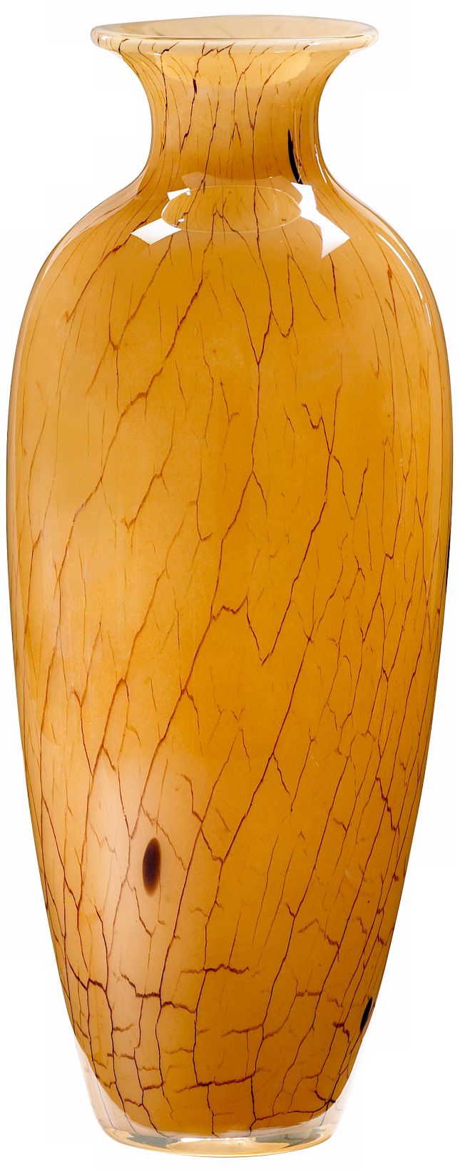 Spider Large Iridescent Golden Glass Vase