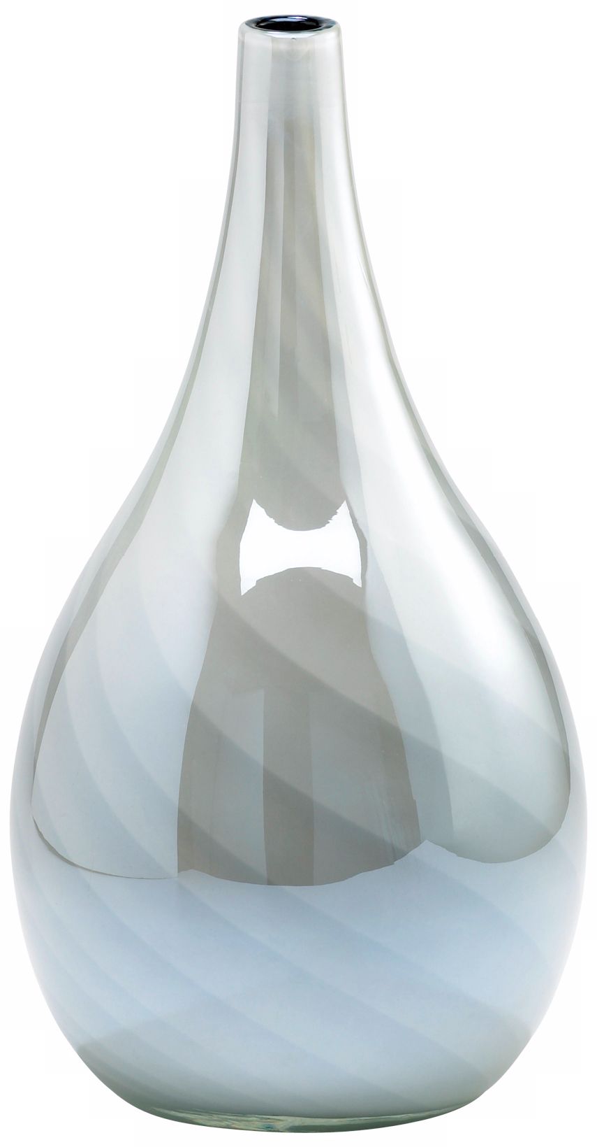 Petra Small Smoked and White Glass Vase