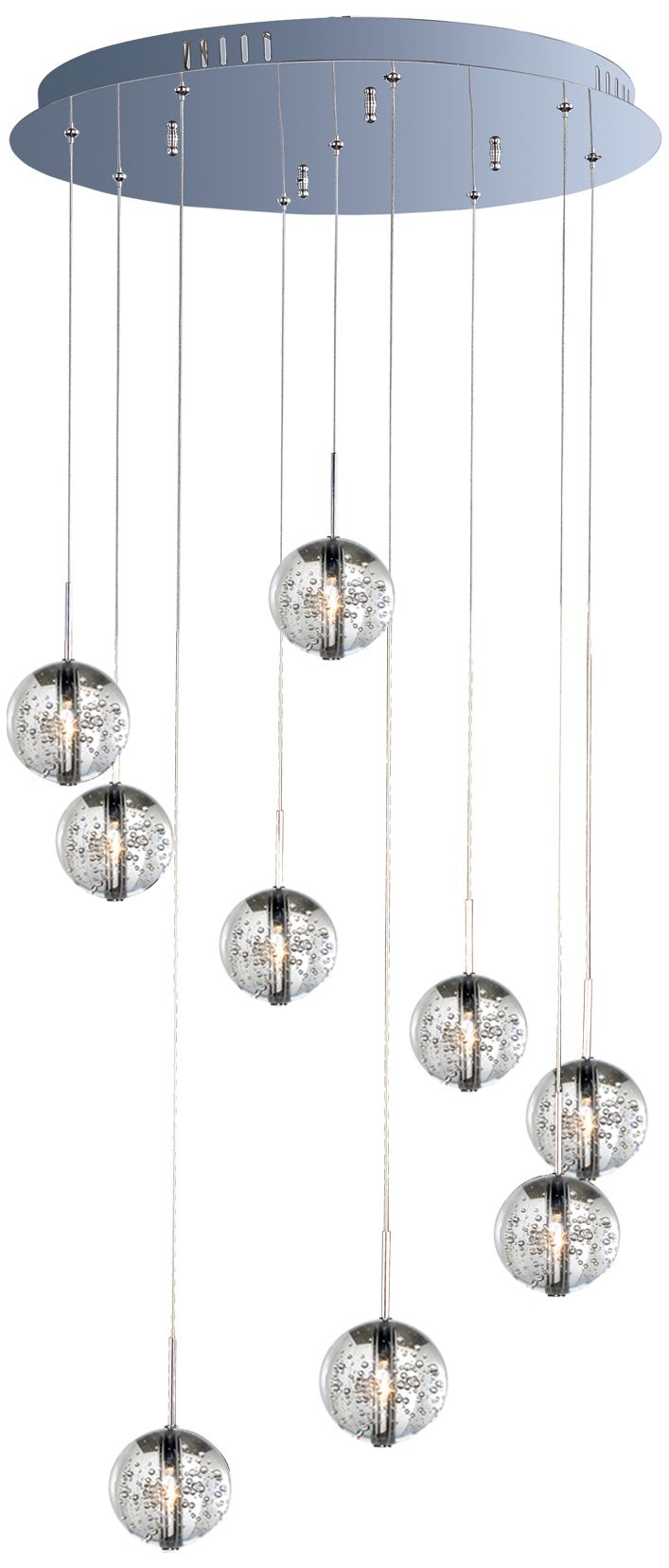 ET2 Orb 21 3/4" Wide 9-Light Bubble Glass Pendant Light