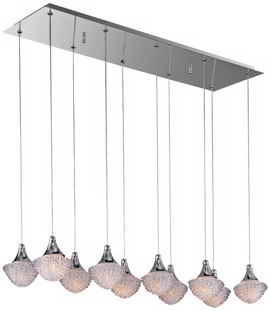 ET2 Blossom 33" Wide 10-Light Clear Crystal Pendant Light