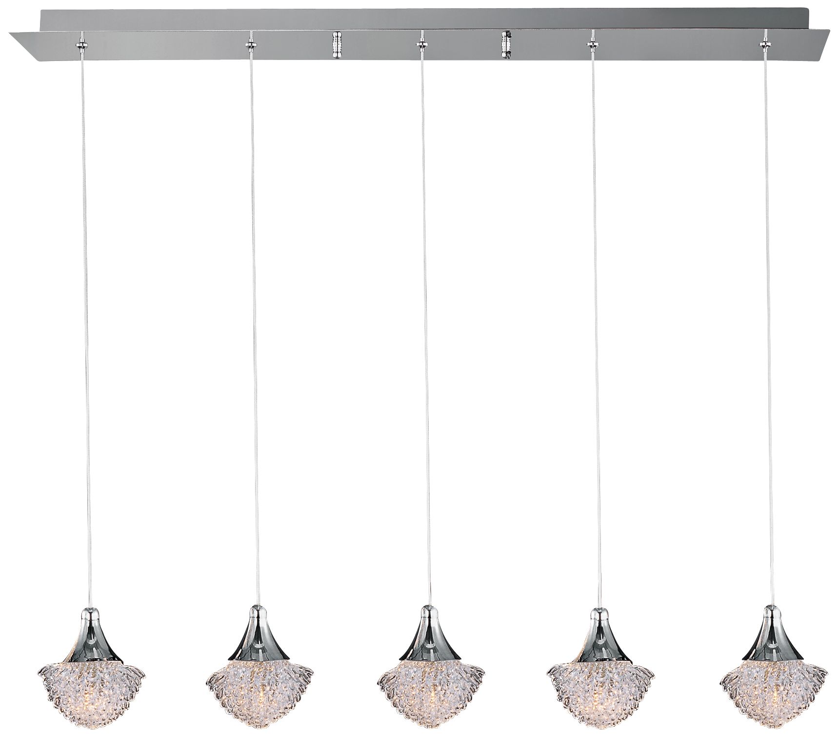 ET2 Blossom 33 3/4" Wide 5-Light Clear Crystal Pendant Light