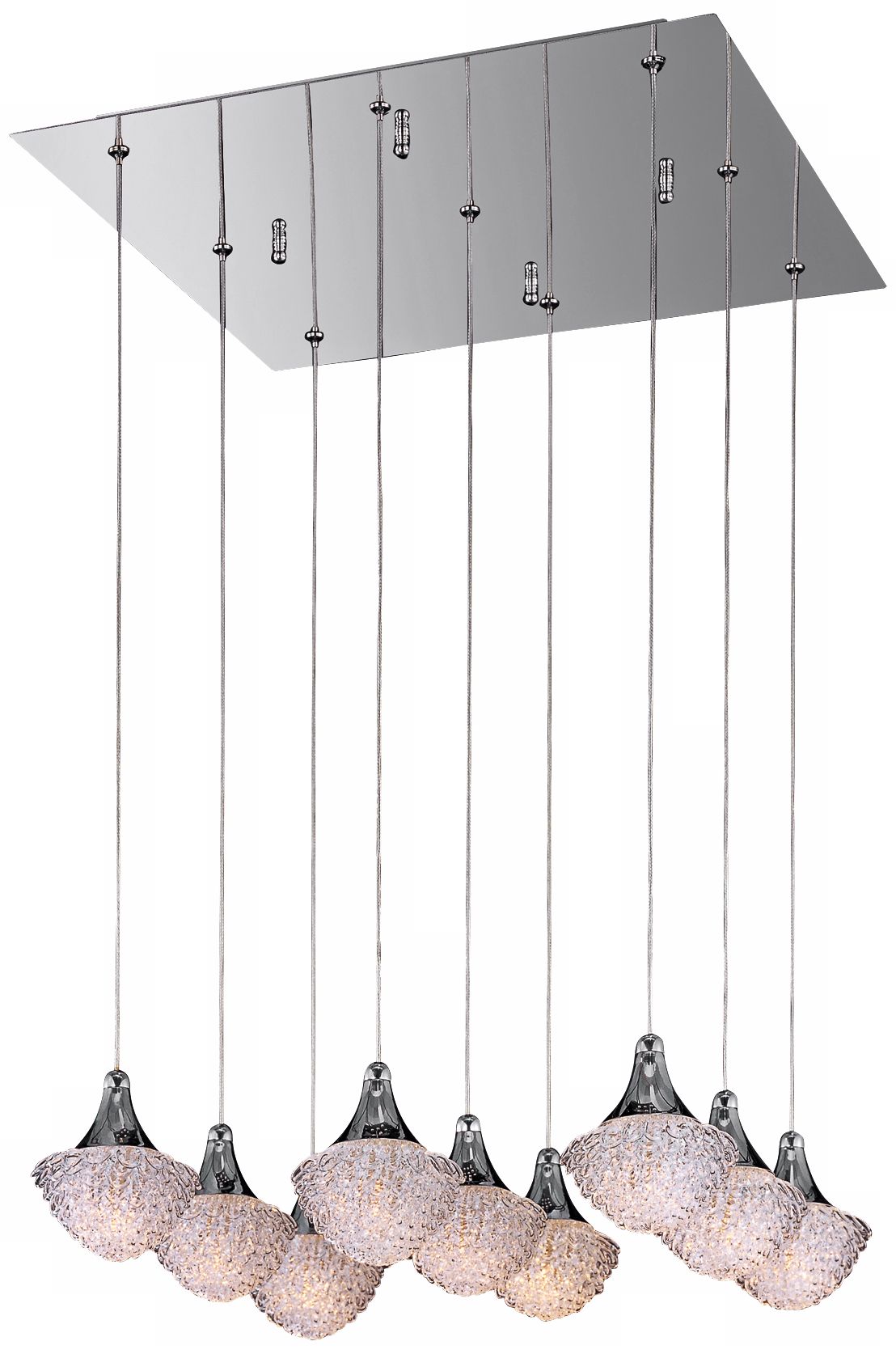 ET2 Blossom 18 3/4" Wide 9-Light Clear Crystal Pendant Light