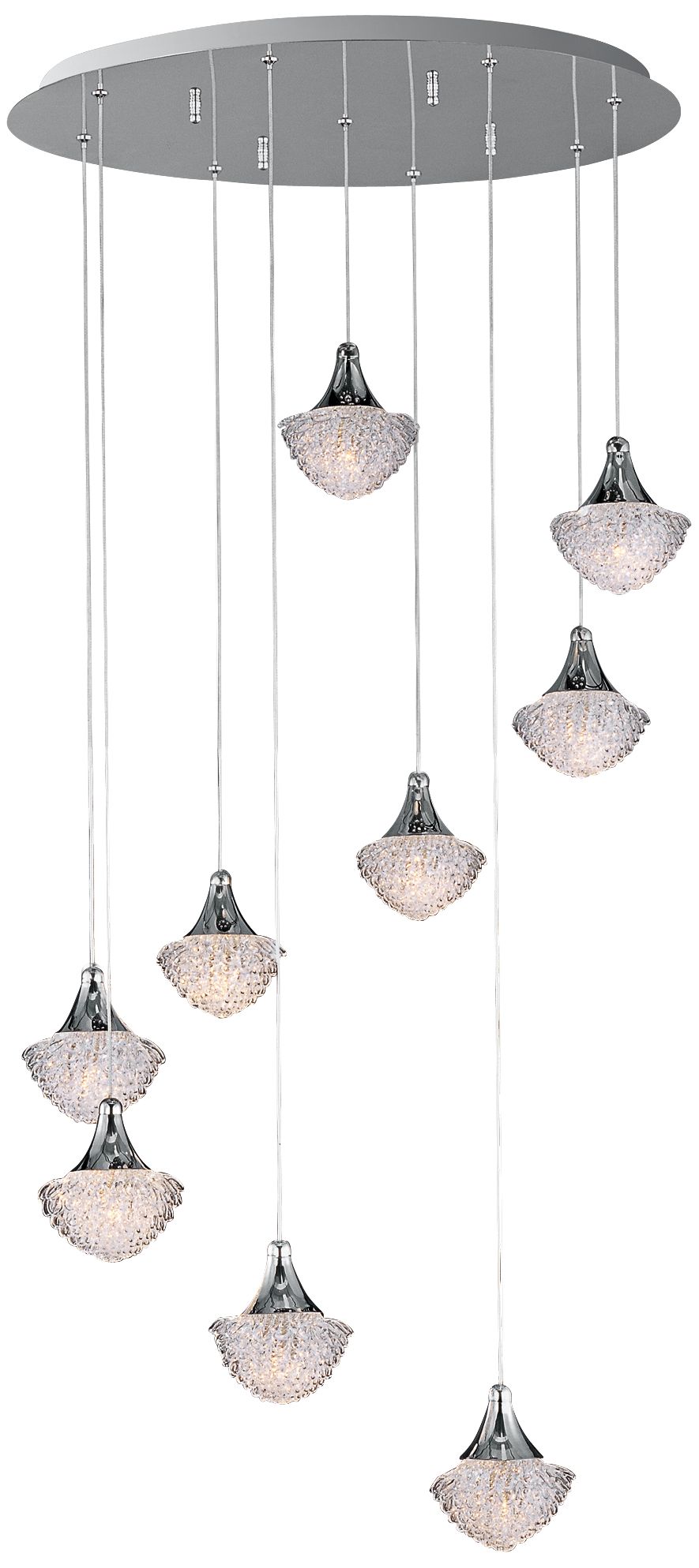 ET2 Blossom 21 3/4" Wide 9-Light Clear Crystal Pendant Light