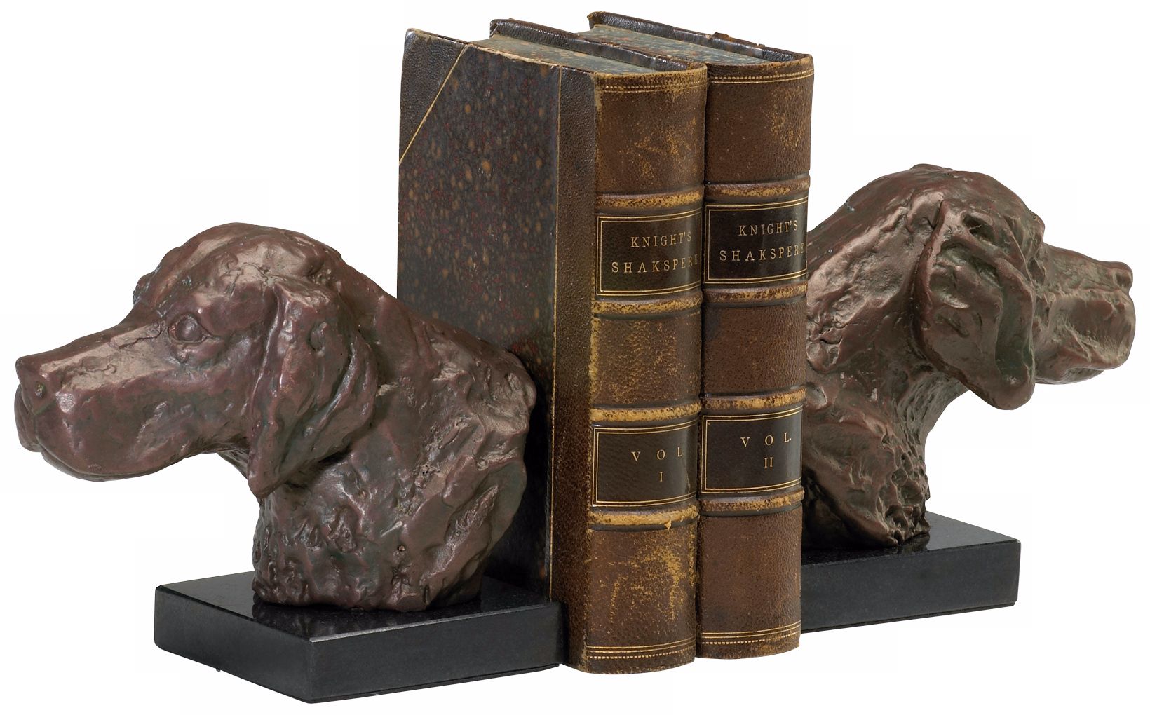 Set of 2 Cast Iron Hound Dog Bookends