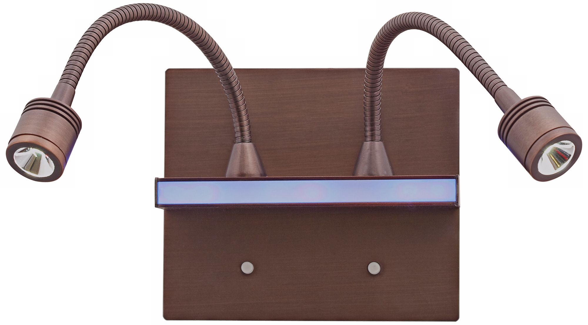 Epiphanie Bronze Double Gooseneck LED Wall Lamp