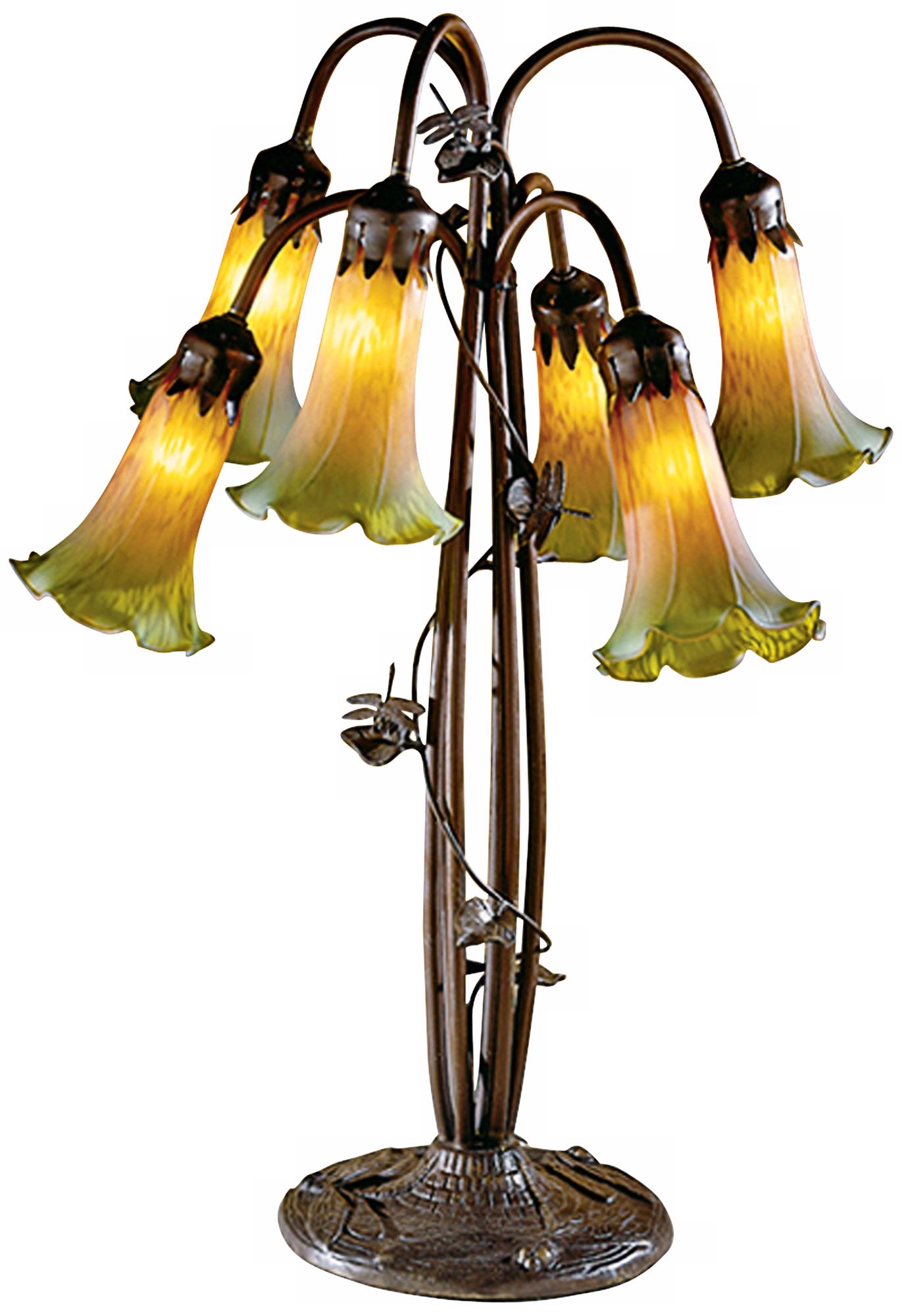 Dragonfly 6-Light Lily Dale Tiffany Lamp