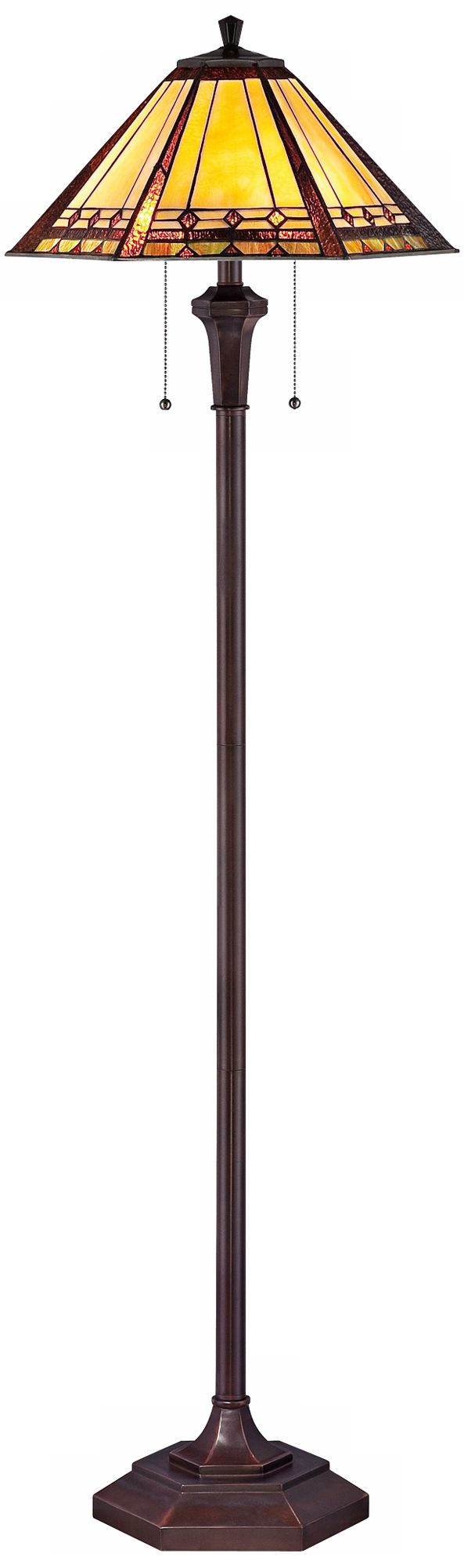 Arden Tiffany Style Quoizel Floor Lamp