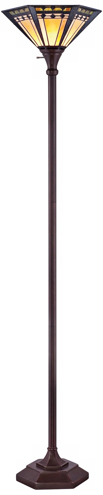 Quoizel Arden Tiffany Style Torchiere Floor Lamp