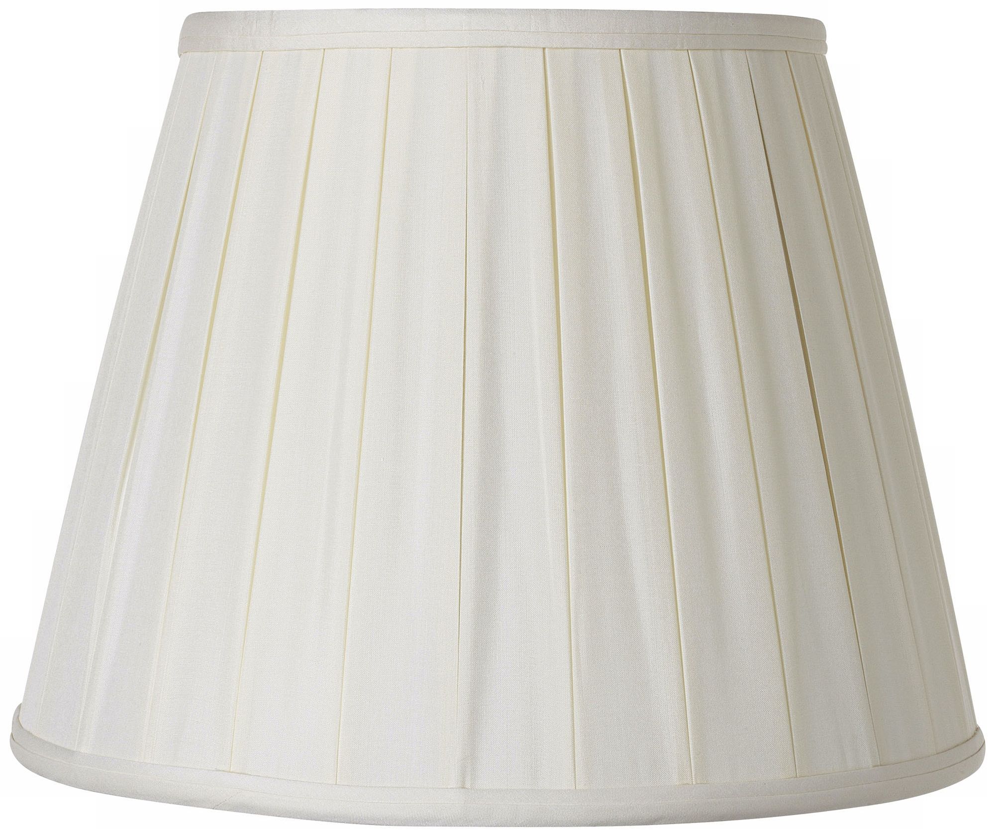 Pleated Oyster Silk Empire Lamp Shade 11x18x13.5 (Spider)