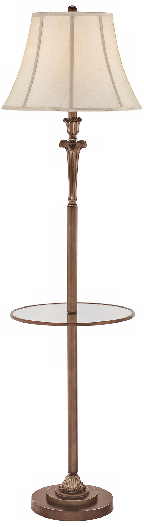 Quoizel Archer Palladian Bronze Tray Table Floor Lamp