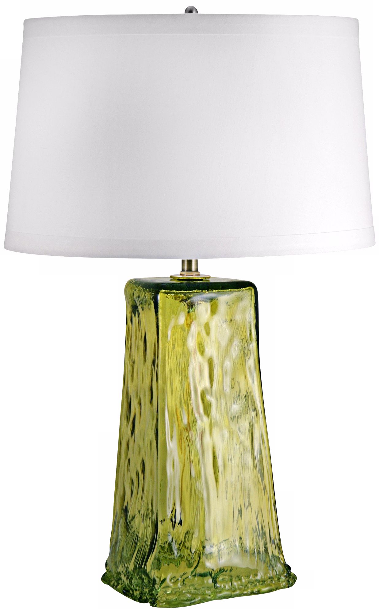 Chartreuse Recycled Glass Table Lamp