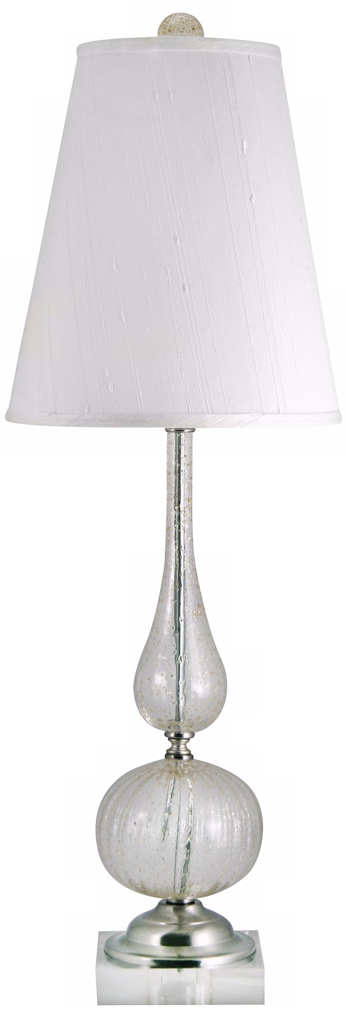 Clear Venetian Serrated Glass Table Lamp