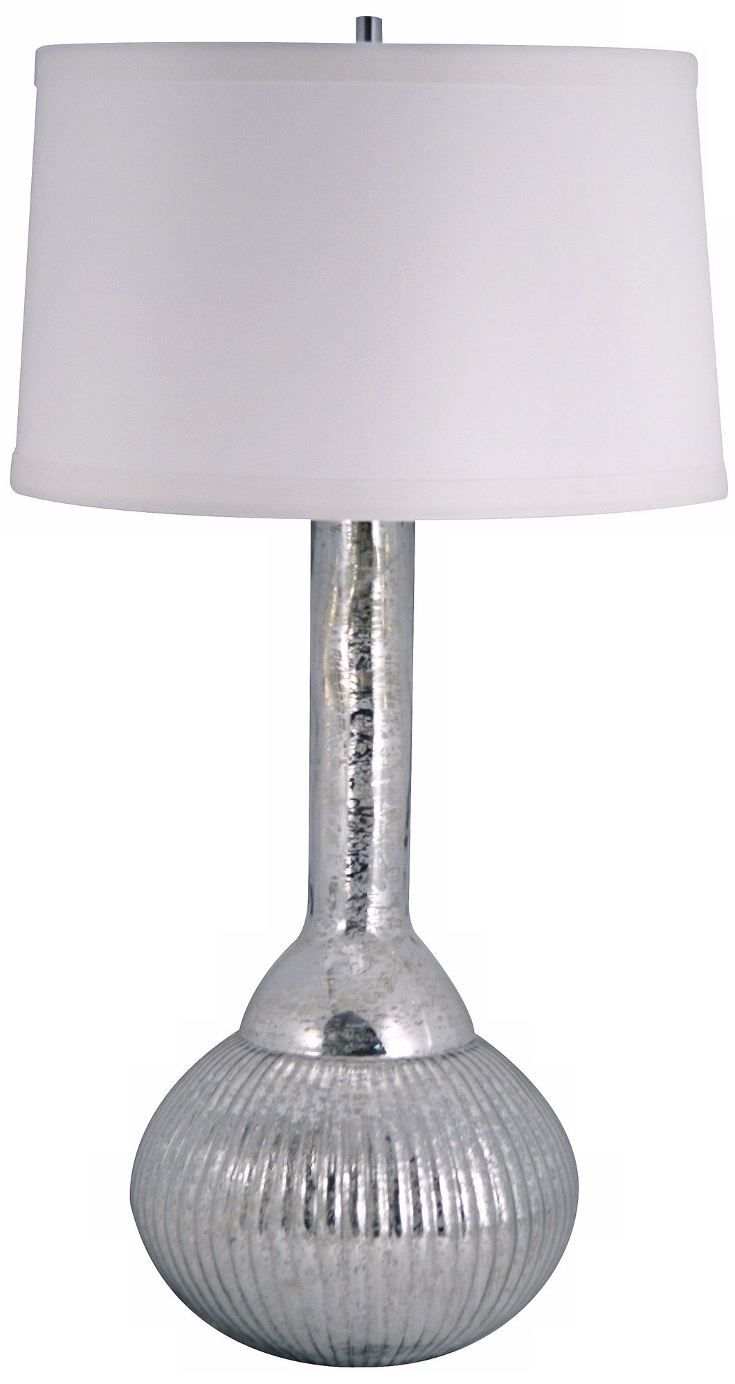 Mercury Glass Fluted Base Table Lamp