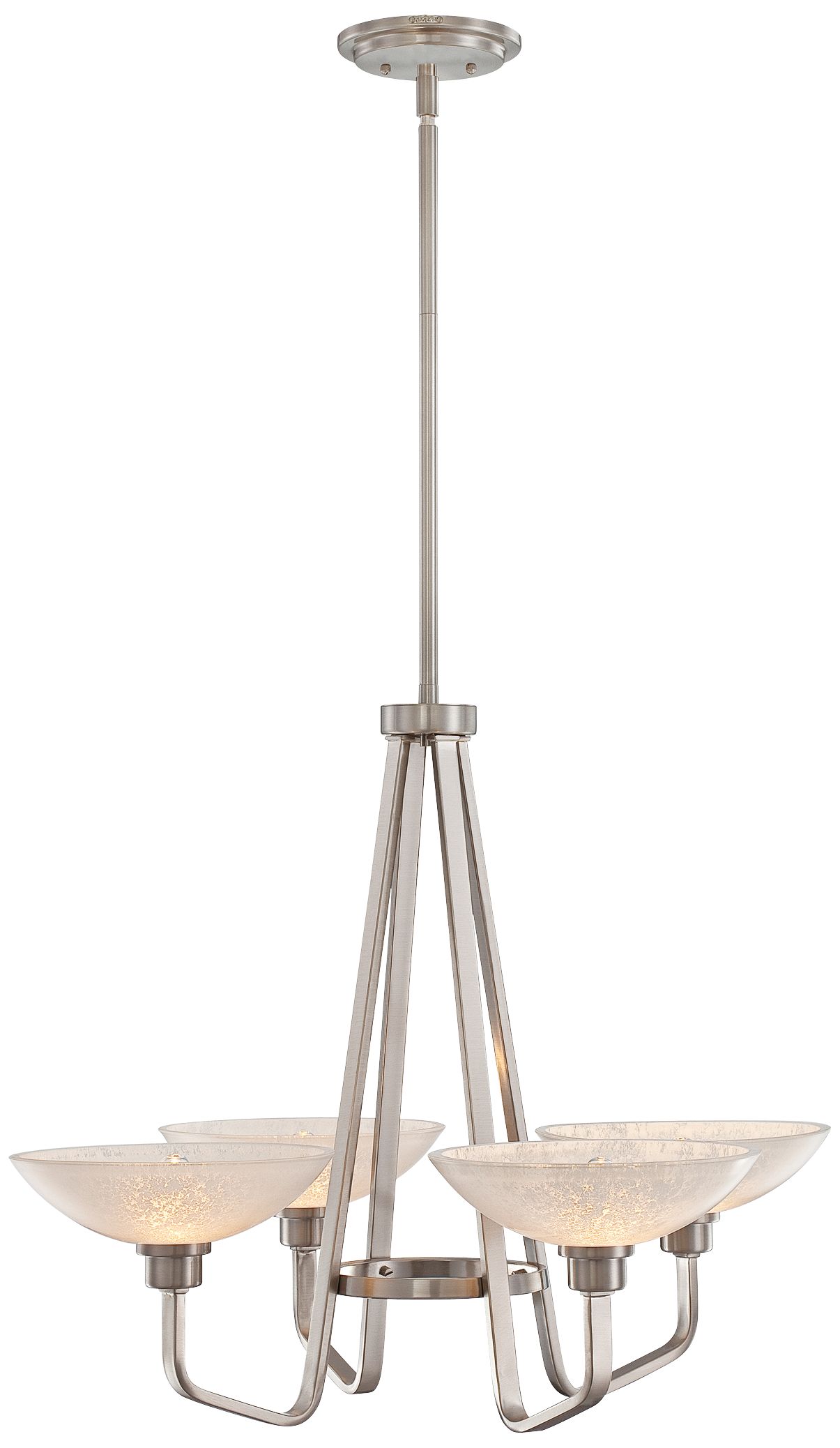 Phoenix Brushed Nickel 29" Wide 4-Light Quoizel Chandelier