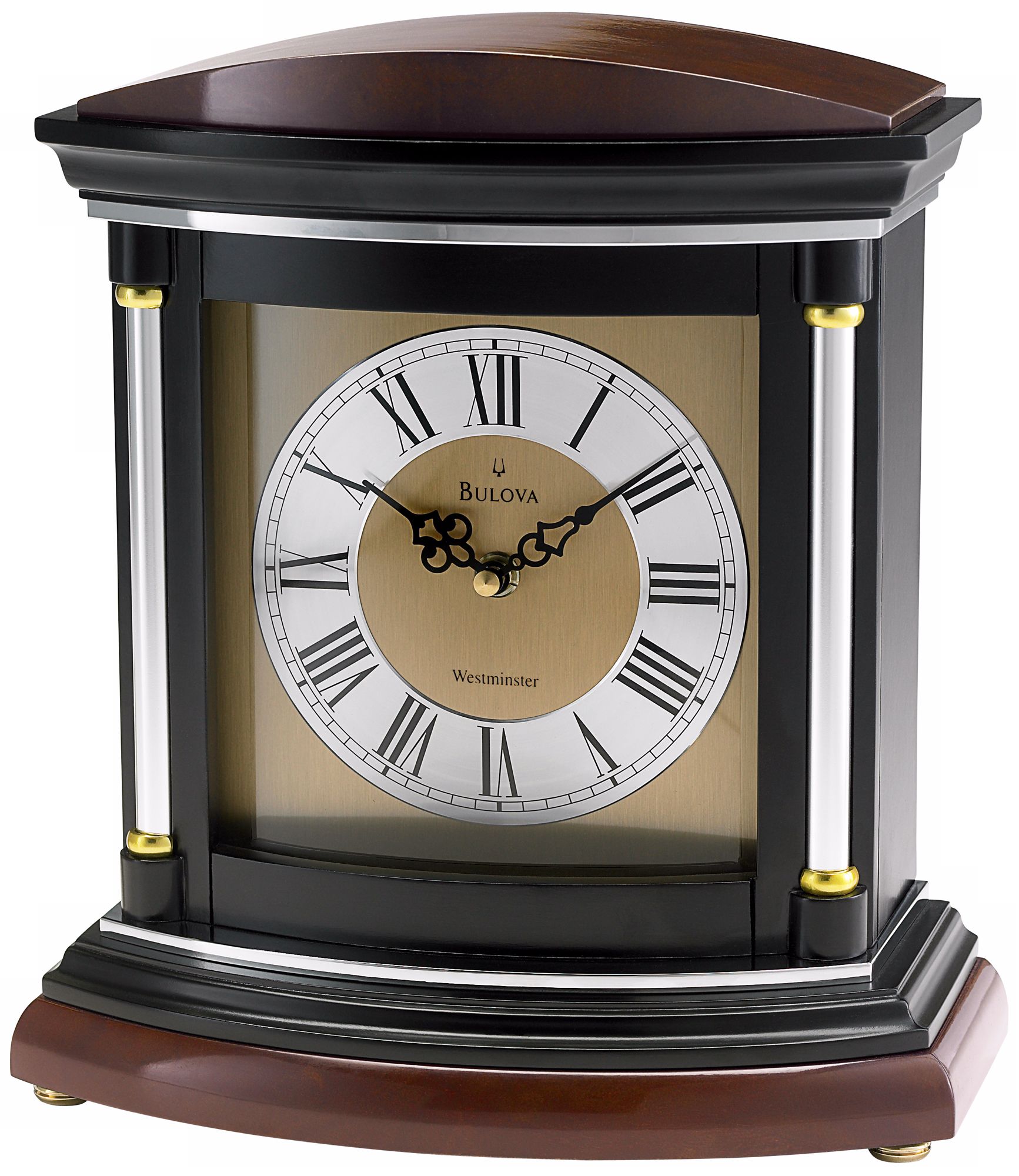 Hanover 11" High Westminster Melody Bulova Mantel Clock