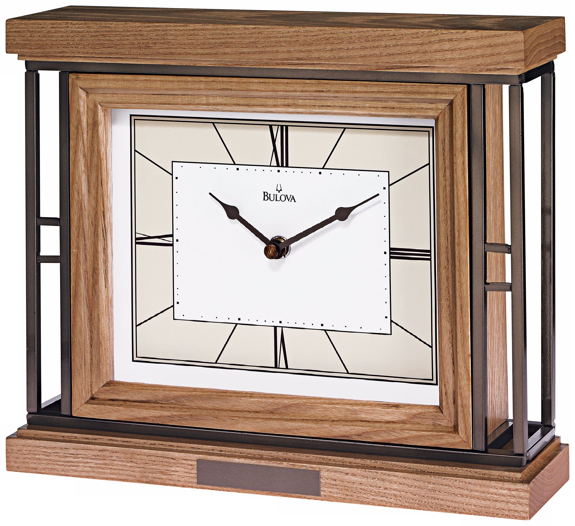 Legend Solid Wood 10 3/4" Wide Bulova Mantel Clock
