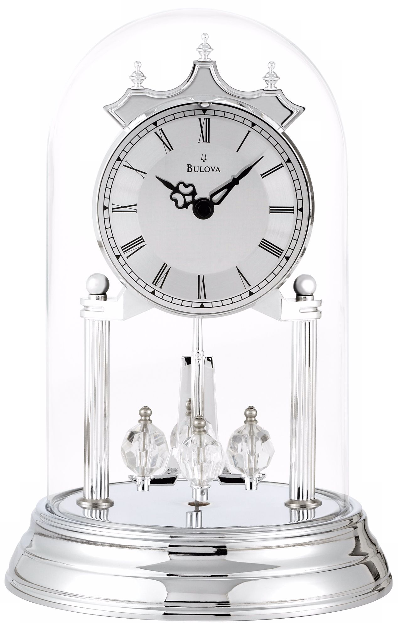 Tristan II Chrome 9" High Bulova Mantle Clock