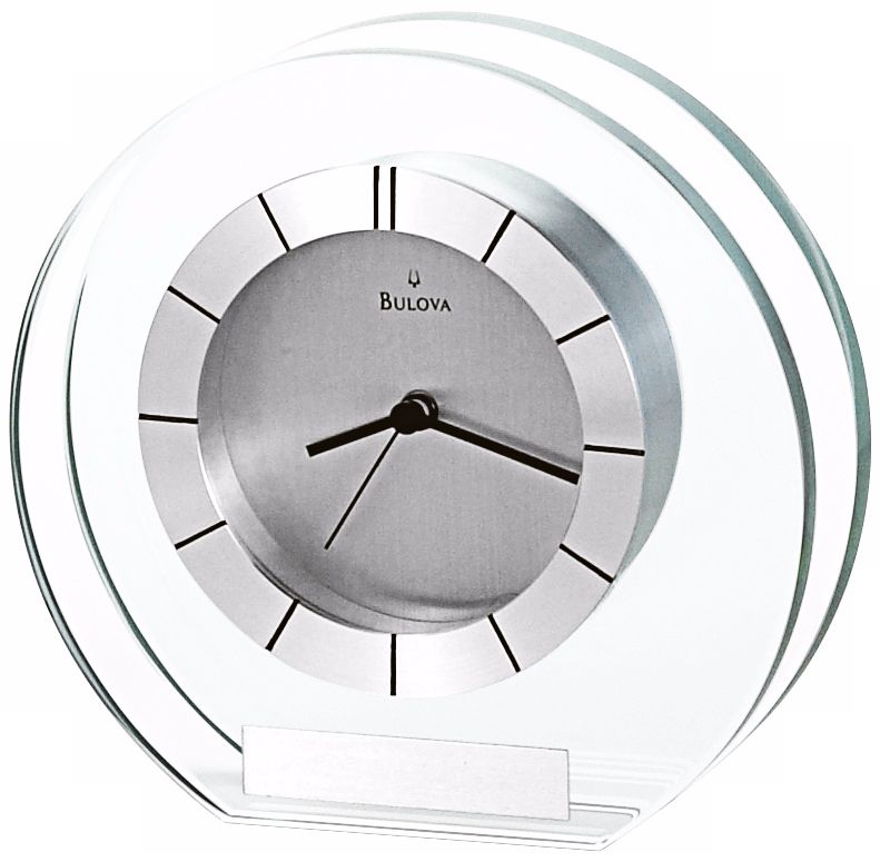 Accolade 6" Wide Bulova Table Clock