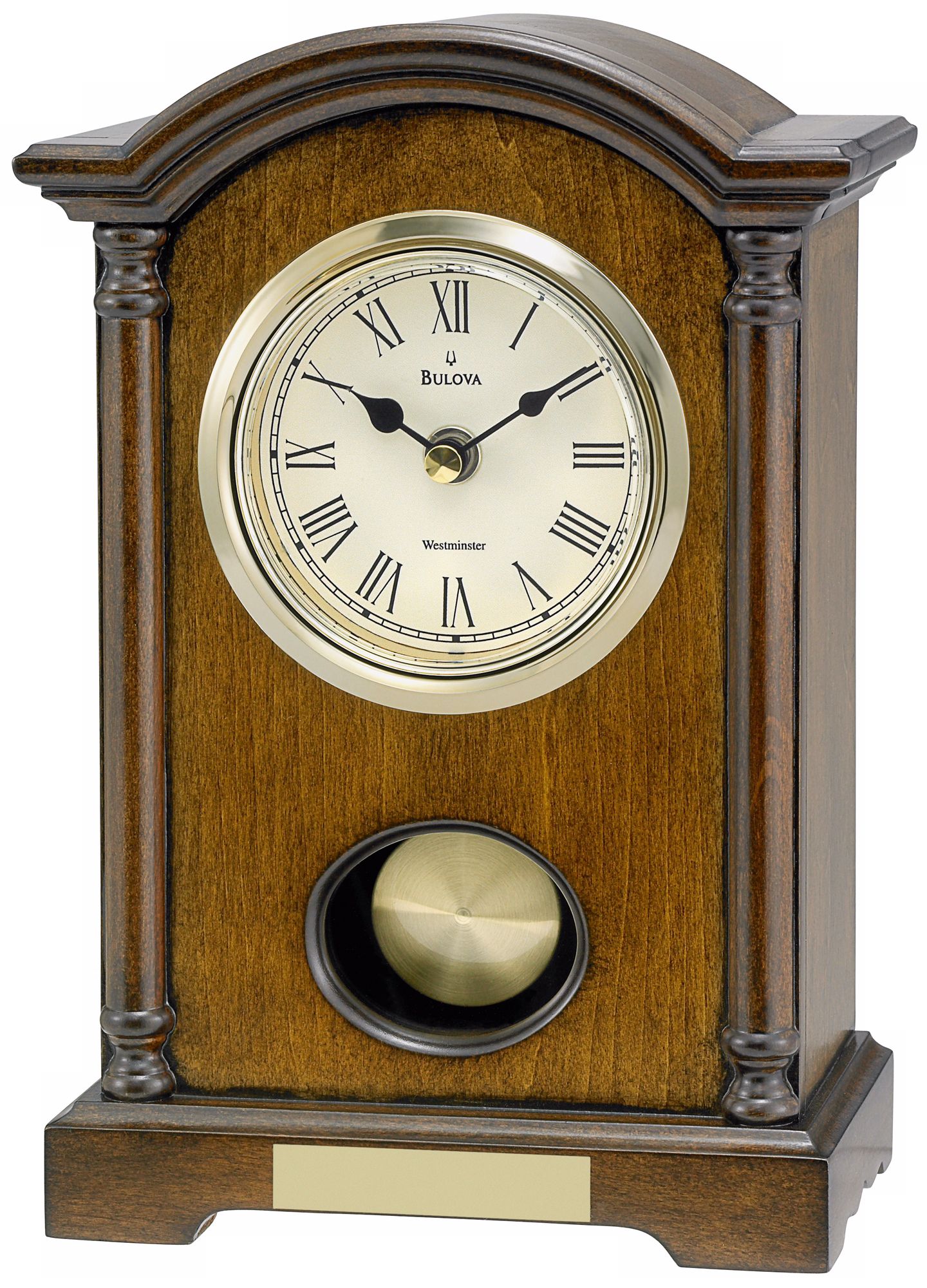 Dalton 9 1/2" High Westminster Melody Bulova Table Clock