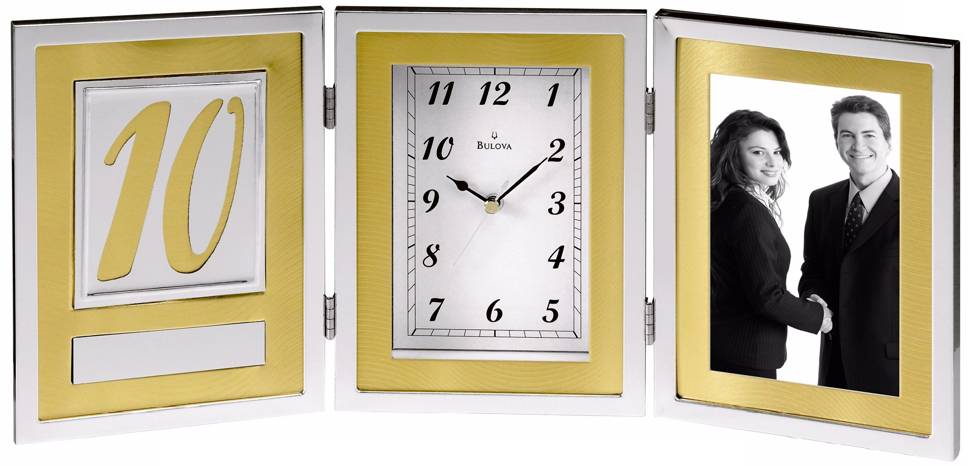 Medallion 16 1/2" Wide Anniversary Bulova Desk Clock