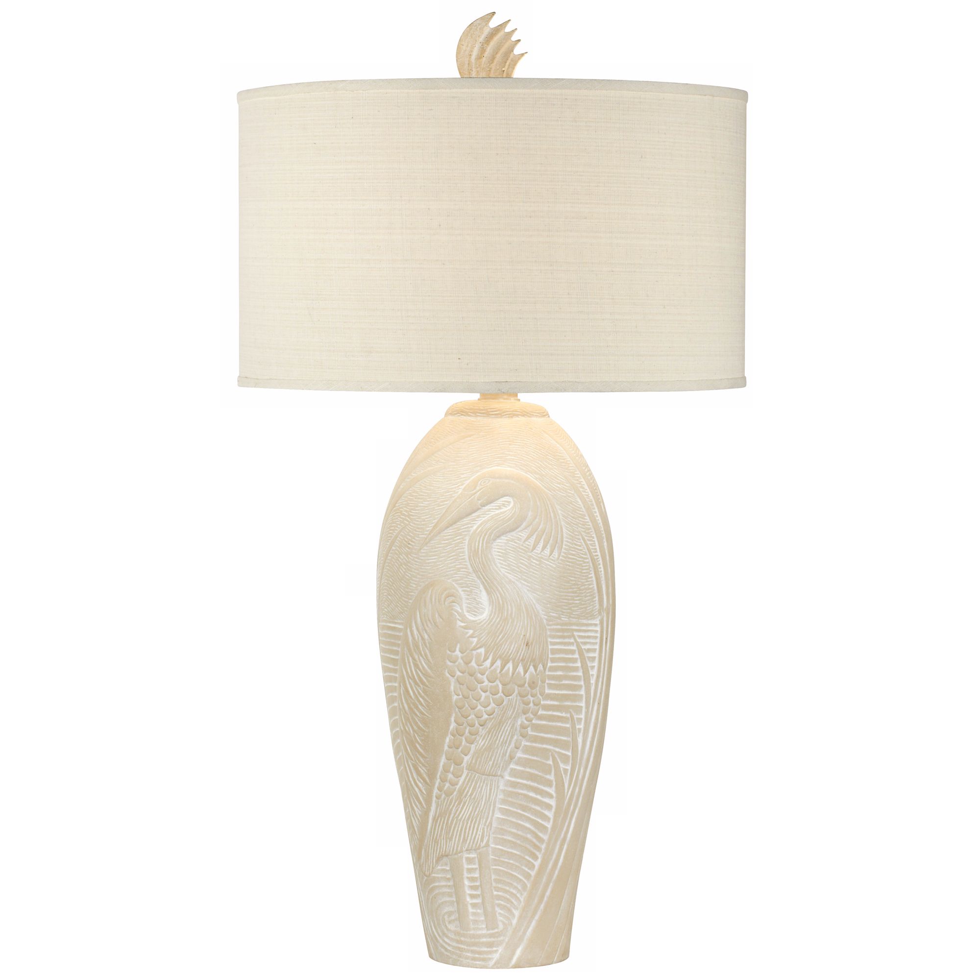 Bone Finish Rushall Heron Bird Buffet Lamp