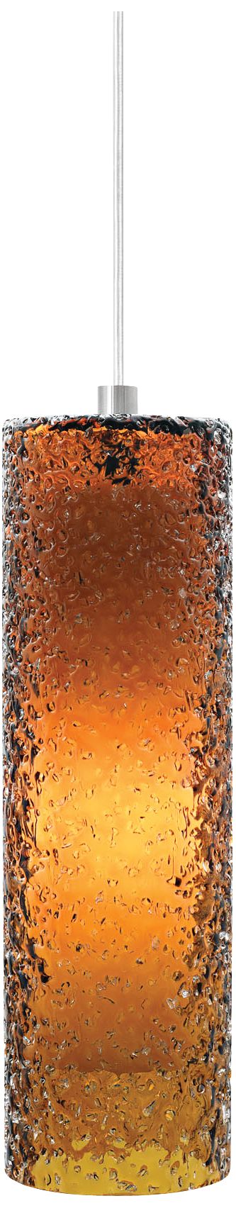 LBL Rock Candy Amber Glass 4 3/4" Wide Pendant Light