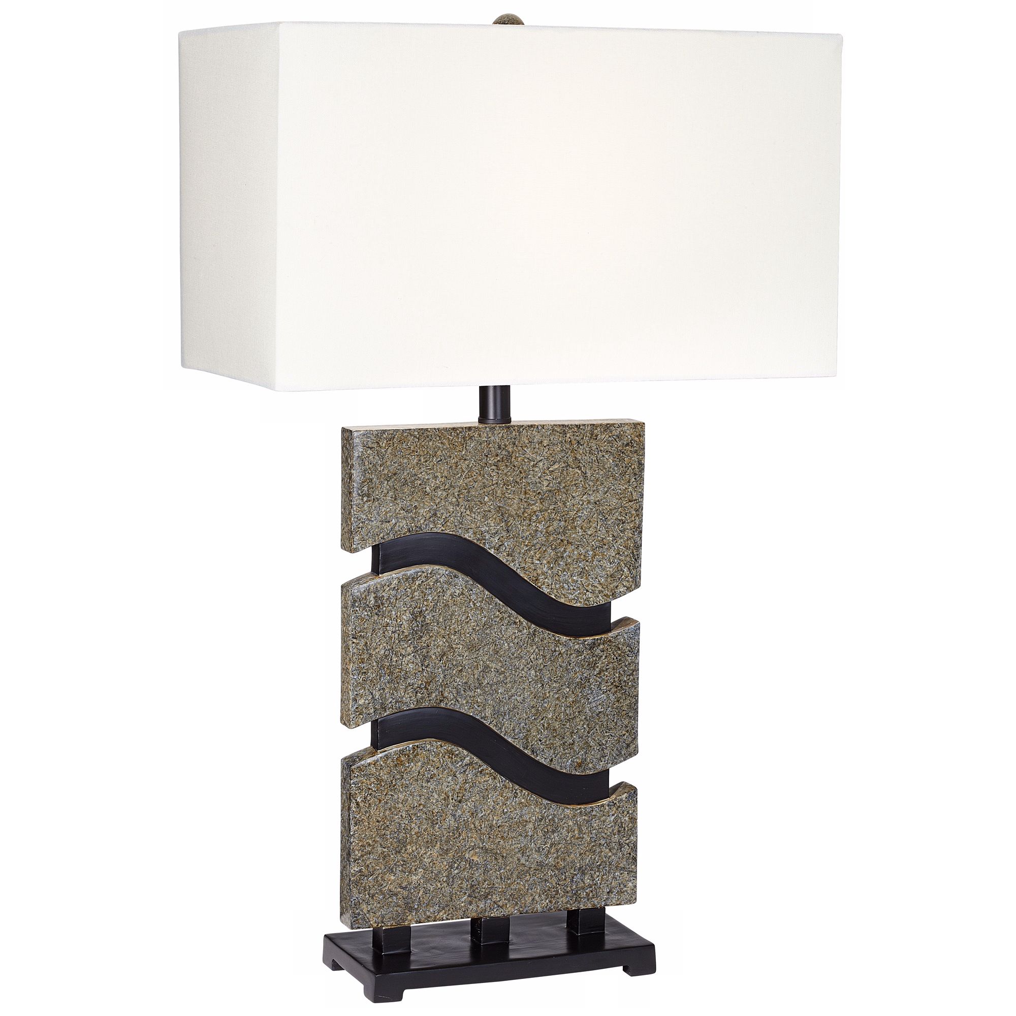 Thin Wave Sculptural Contemporary Table Lamp