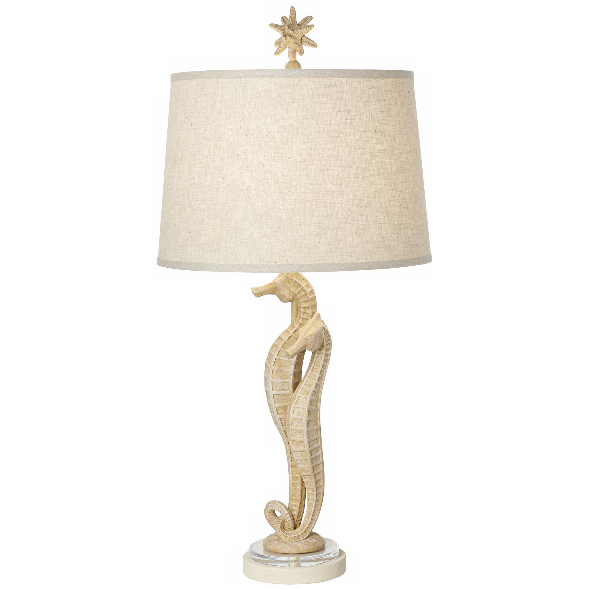 Multi-Beige Blend Seahorse Table Lamp