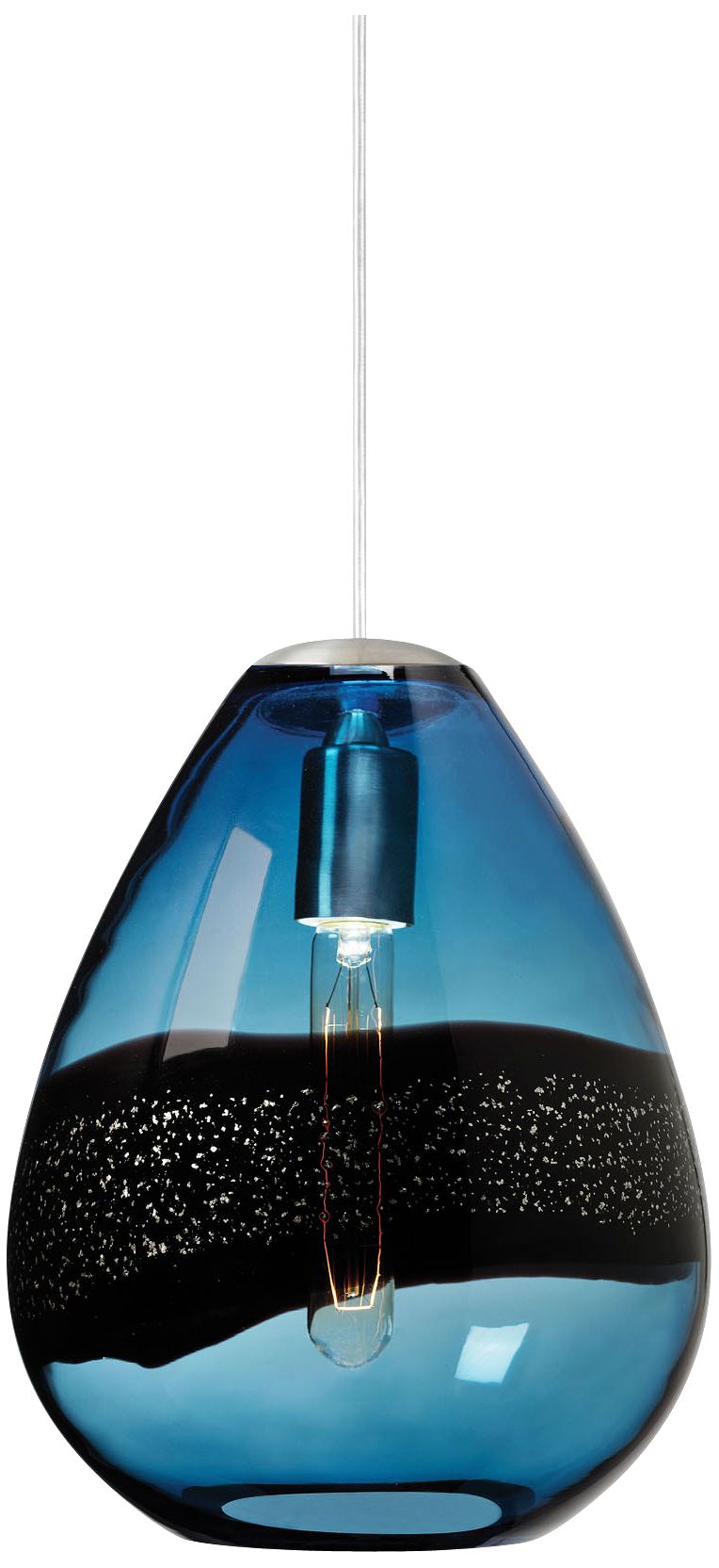 LBL Miyu Classic Steel Blue 10" Wide Pendant Light